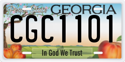 GA license plate CGC1101