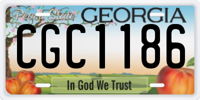 GA license plate CGC1186