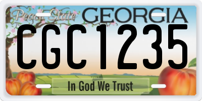 GA license plate CGC1235