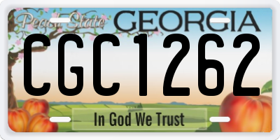 GA license plate CGC1262