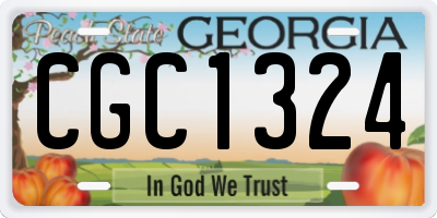 GA license plate CGC1324
