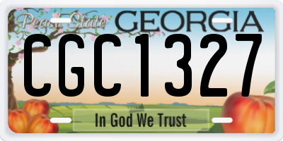 GA license plate CGC1327