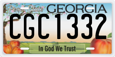 GA license plate CGC1332