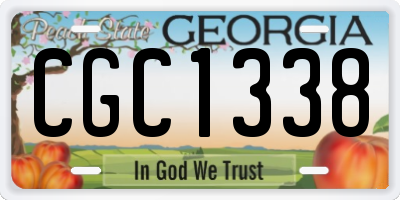 GA license plate CGC1338