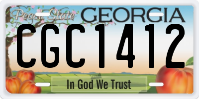 GA license plate CGC1412