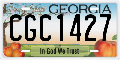 GA license plate CGC1427
