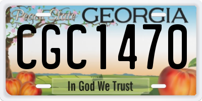 GA license plate CGC1470