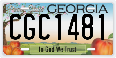GA license plate CGC1481