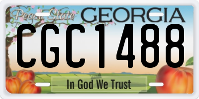 GA license plate CGC1488
