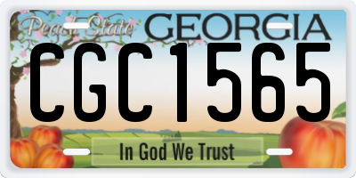 GA license plate CGC1565