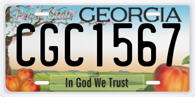 GA license plate CGC1567