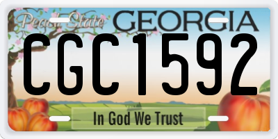 GA license plate CGC1592