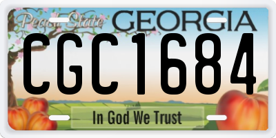 GA license plate CGC1684