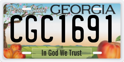 GA license plate CGC1691