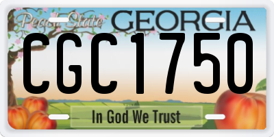 GA license plate CGC1750