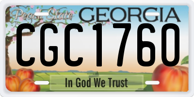 GA license plate CGC1760