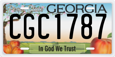 GA license plate CGC1787