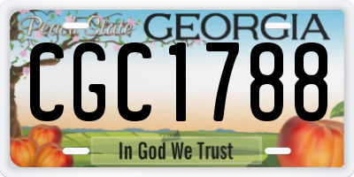 GA license plate CGC1788