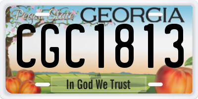GA license plate CGC1813