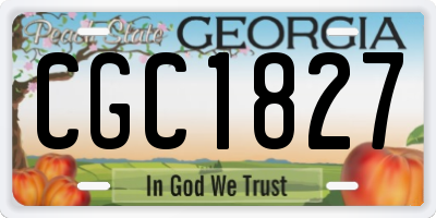 GA license plate CGC1827