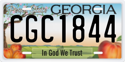 GA license plate CGC1844