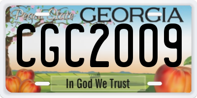 GA license plate CGC2009