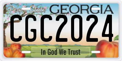 GA license plate CGC2024