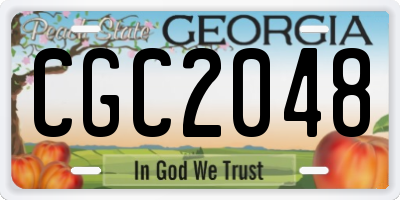 GA license plate CGC2048