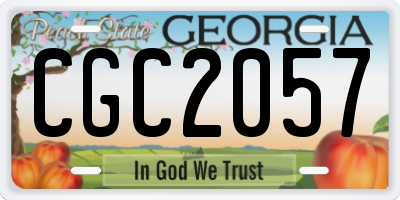 GA license plate CGC2057