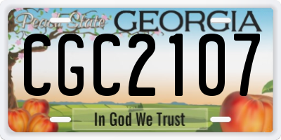 GA license plate CGC2107
