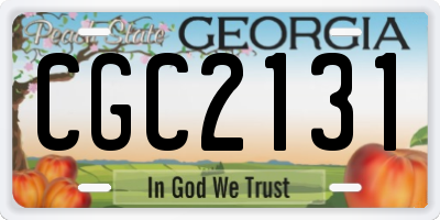 GA license plate CGC2131