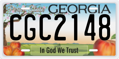 GA license plate CGC2148