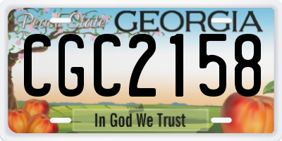 GA license plate CGC2158