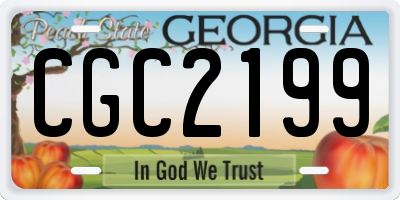 GA license plate CGC2199