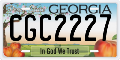 GA license plate CGC2227