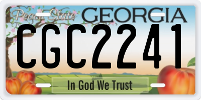 GA license plate CGC2241
