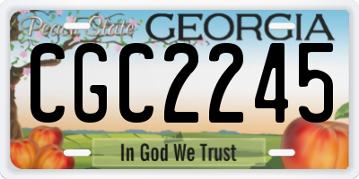GA license plate CGC2245