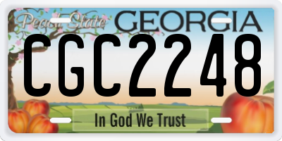 GA license plate CGC2248