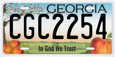 GA license plate CGC2254