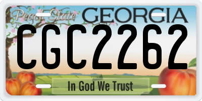 GA license plate CGC2262