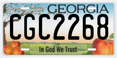 GA license plate CGC2268