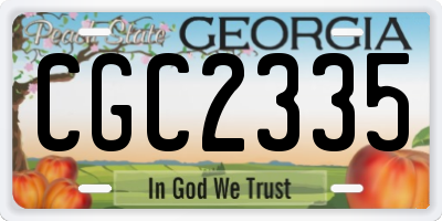 GA license plate CGC2335