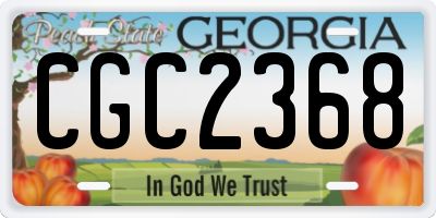 GA license plate CGC2368