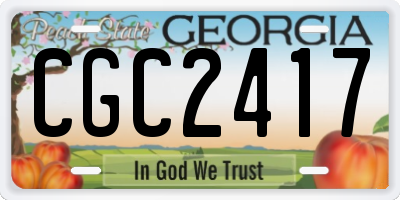 GA license plate CGC2417