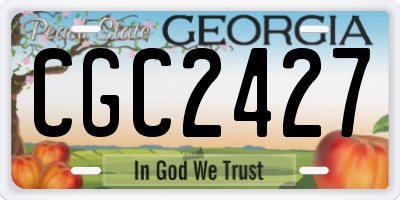 GA license plate CGC2427