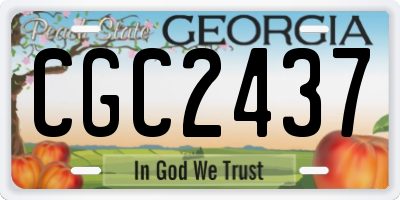 GA license plate CGC2437
