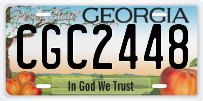 GA license plate CGC2448