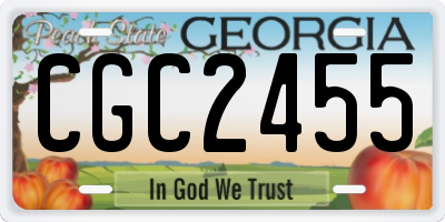 GA license plate CGC2455