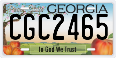 GA license plate CGC2465