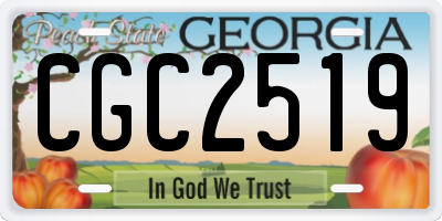 GA license plate CGC2519